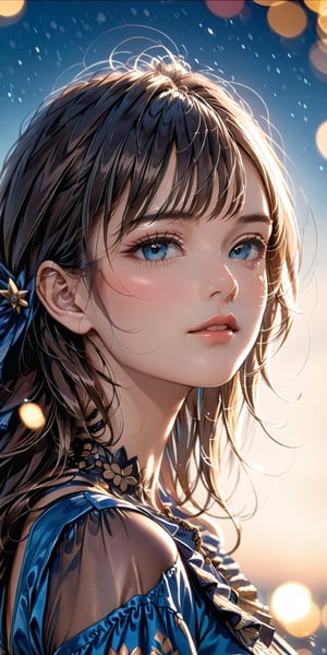 //Quality, Masterpiece, Top Quality, Official Art, Aesthetic and Beautiful, 16K, highest definition, high resolution 
//Character, (1girl), beautiful skin, waist up portrait, The girl with blue sky and white clouds background, shyly face, sexy outfit, front view, (Bokeh, Sharp Focus), low angle, dawn, cinematic lighting, 
//Fashion, Ethnic clothes, 