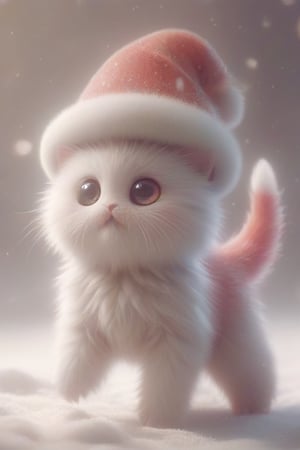 Cute baby cat wallpaper screenshot, in the style of light pink and red, drawing, comic art,Animal Verse Ultrarealistic ,ral-chrcrts,white 