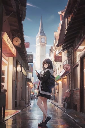 1girl, city, masterpiece, best quality, highres