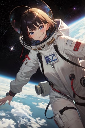 1girl, space, masterpiece, best quality, ultra detailed, highres