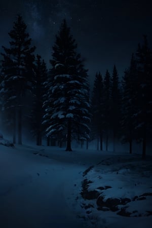 snow, dark background, night, nighttime