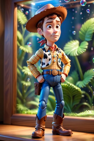 (masterpiece), (beautiful details), (anime style image), (perfect focus), (8K smooth wallpaper), (high resolution), (exquisite texture in every detail),Woody from Toy Story, ( full body), (alone), frontal, dynamic pose, (inside a beautiful display case), ultra realistic, high definition
3D,Cartoon,bubbleGL