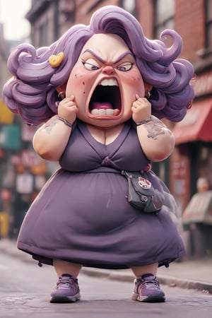 high with
ugly woman
purple hair
obese
shouting at
thin woman
walked

street
