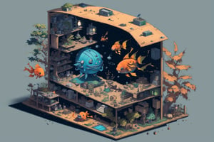 Chill Space-Roving Robo-Goldfish ,davincitech,maya