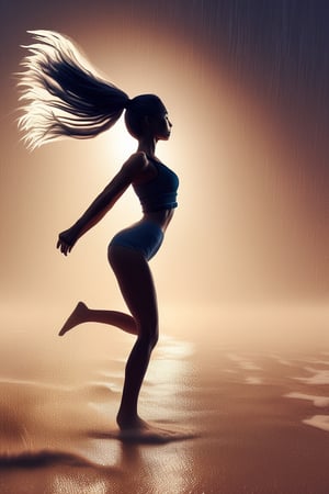 (kawai), (style of anime art:1.4),
   
In the early morning, a girl jogs along the beach in a breezy sports outfit. Her ponytail bounces with each stride as she runs on the wet sand, the ocean waves crashing nearby. The fresh sea breeze invigorates her, and the rising sun casts a golden glow on the tranquil scene.

dslr, 8k UHD, HDR, film grain, intricate details, 8k post production, high resolution, hyper detailed, trending on artstation, sharp focus, studio photo, intricate details, highly detailed, 