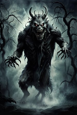 Black monster, evil being, dark ghost