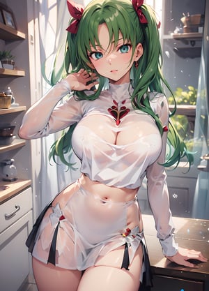 god body, c.c\(code Geass), a girl ,
masterpiece, perfectly detailed, detailed face, detailed eyes, beautiful eyes, looking at viewer, Green hair, 
