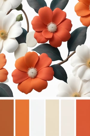 floral, vanilla, linen, antique white, mist orange, tangerine color ,EpicArt,3g3Kl0st3rXL