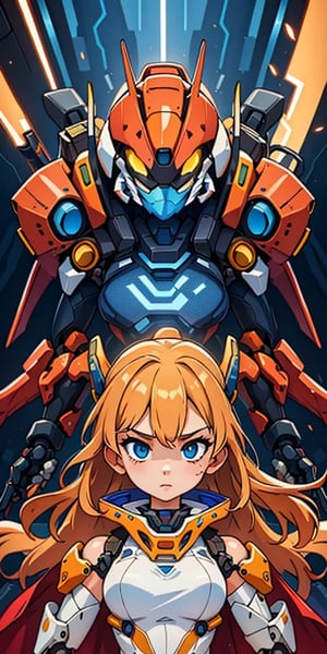 Personification tank, girl, perfect face,MECHA