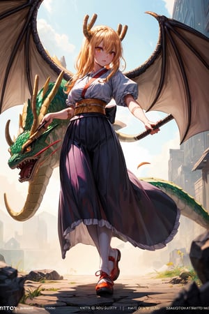 (best quality:1.2), (ultra-detailed:1.2), (official art:1.2), (illustration:1.2), (super detailed skin:1.2), (beautiful detailed deep eyes:1.2), (shiny hair:1.2),1girl, delicate light,perfect light, cinematic lighting,depth of field,delicate background,medium long shot,
BREAK
dragon girl,
holding gigantic scythe,
full body,
Samurai Warrior
white  background, dragon
(gold ink effect:1.3), tohru (maidragon)