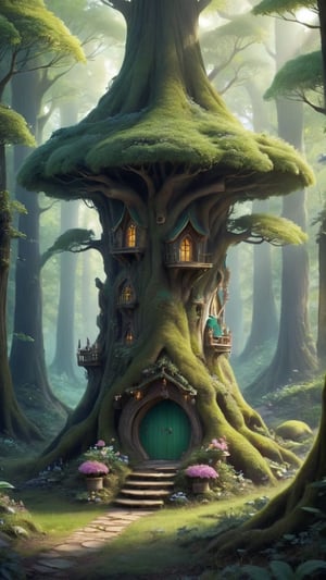In a large forest, the Elf Kingdom slightly reveals partial details, most of which are forests. Bright, exquisite, dreamy