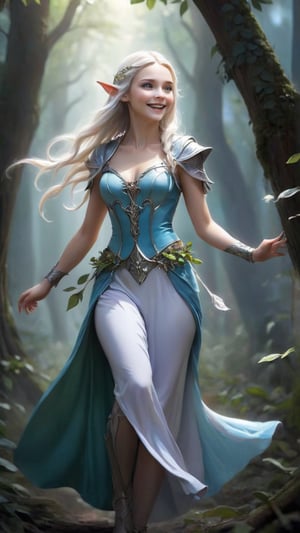 With boundless curiosity and infectious enthusiasm, the elven maiden leads the lost wanderer on a journey of discovery through the enchanted realms of the elven kingdom. Her laughter rings out like silver bells, a joyful melody that echoes through the forest, banishing the shadows of doubt and fear.

*Tensor Art Prompts:*
- Curiosity and Enthusiasm
- Joyful Laughter
- Enchanted Realms
