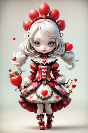 Alice in Wonderland, the Queen of Hearts, (Nicoletta Ceccoli and Jean Baptiste Monge style),chibi,