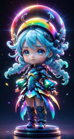 Blind box style, a girl,tchibi,A huge cute colourful Scorpius with a  standing in front of it, digital art, fantasy style, fabulous, cool, dreamy rainbow core, animated energy, rich detail, light leaks, psychedelic illustration, god rays, rainbow core, small and cute, (eye color switch), (bright and clear eyes), anime style, depth of field, lighting cinematic lighting, divine rays, ray tracing, reflected light, glow light, side view, close up, masterpiece, best quality, high resolution, super detailed, high resolution surgery precise resolution, UHD, skin texture,full_body,chibi,best quality, 32k uhd, Epic CG masterpiece, hdr, dtm, full ha, 8K, extremely detailed graphics, stunning colors, 3D rendering, surreal, cinematic lighting effects, 00, surreal, Ultra wide angle, highest quality, extremely delicate, stunning lights and shadows,HD,cen q,cute