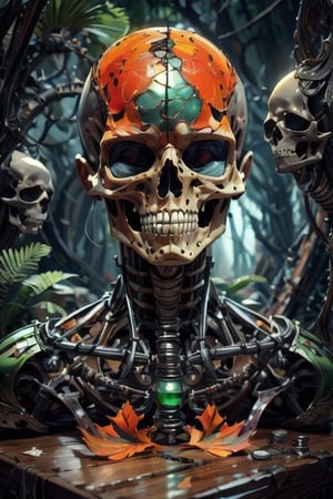  realistic 3D  illustration -black evil thoughts abound  ,spandex uranium,splitting hairs-- stained glass -poison death,  earth shattering animation style ,dark and disturbing -dancing shadow,--raw ,(( paradigm))) ,alboca glass manufacturing, gigapascal pressure . valcanic red & orange--uranium green glass highlights.. ancient ruins , tropical forest , boneless skeleton 