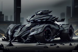 8k, RAW photos, top quality, masterpiece: 1.3),Transforming,
batmobile,
High-powered vehicle,
Low chassis,
black ,
Grey,
Dark colors,Armored Vehicle,Four-wheeled, stealth, concept vehicle, Bat elements, counter-tracking,Concealed wheels,