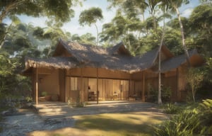 Exterior small balinese style house
Photorealistic.
Cinematic lighting.
Beach and tropical forest background,
Ultra details++ , add more details