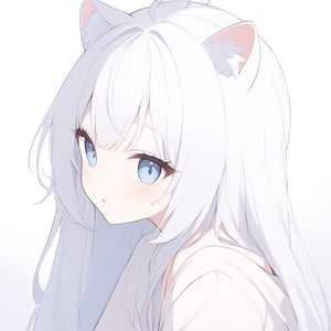 {{{masterpiece}}}, {{{best quality}}}, {{ultra-detailed}}, {beautiful detailed eyes},1girl, solo,  ((white hair)), very long hair, blue eyes, (straight hair), (bangs), animal ears, (stoat ears:1.2), Choker, ahoge, fangs, (big stoat Tail:1.2), (X hairpin), (White sleeveless collared dress, blue chest bow), (black hooded oversized jacket:1.2), (Off the shoulders), (glasses), (smug smile), (with one's arms folded), upper body,chibi emote style,chibi,emote,aesthetic