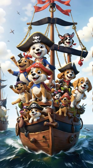 many Dogs, Captain , Photography, 3D, ultra, ,brccl, pirate,echmrdrgn