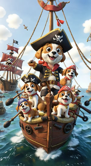 many Dogs, Captain , Photography, 3D, ultra, ,brccl, pirate