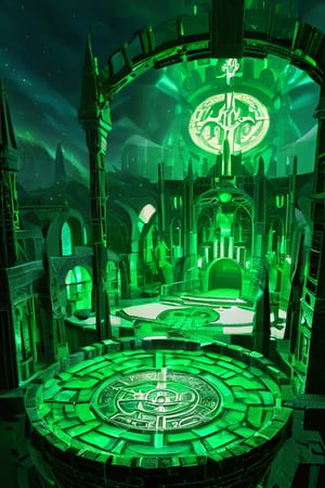 ((the Emerald City from The Neverending miracal Story)),cute cartoon ,SDXL,l0dbg