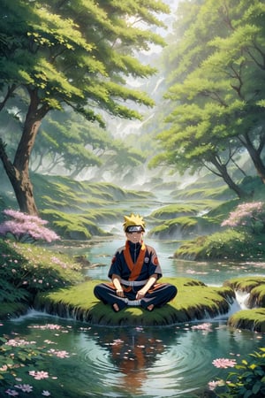 "Create an 8K AI image featuring Naruto Uzumaki, the beloved ninja from the Naruto series, set against a backdrop of serene natural beauty. Naruto should be depicted in a peaceful and reflective pose, surrounded by lush greenery, blooming cherry blossom trees, and gently flowing streams. The scene should evoke a sense of harmony and tranquility, capturing Naruto's inner peace amidst the beauty of nature. Feel free to add subtle nods to Naruto's ninja heritage, such as hidden shuriken or kunai, to enhance the composition."






,Apoloniasxmasbox