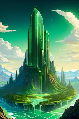 ((the Emerald City from The Neverending Story)),Sylvain_Sarrailh_style_lora_by_niolas