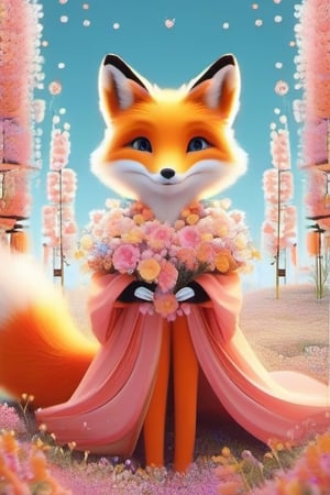 fox_girl in flower sea