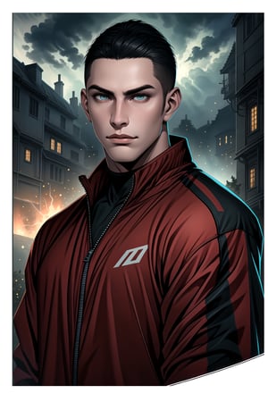 solar flare, man, in the universe, buzz cut, masculine, tracksuit, HIGHLY DETAILED cg, realistic, highres, best quality,HIGHLY DETAILED, SHARP FOCUS,hunger,<lora:659111690174031528:1.0>