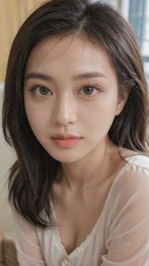 Chinese girl in malaysia. 40yo, Average body, bright honey eyes with normal size, full lips, long eyelashes. Cute face. K-pop, Immunonutritionist lecturer, soul and spiritual mentor, pretty mama, mulatto, face to camera,LinkGirl