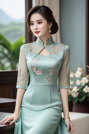 modern dress Spread this beauty vietnam women like because of its youthfulness, sweetness and charmLuxurious silk material, everyone will love it