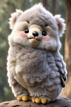 Animal mashup, mashup, koala, American bald eagle, ,Xxmix_koalaeagle, adorable, cute, Disney, button nose, fluffy, cuddly, whimsical, adorable koala face, fluffy cute eagle body