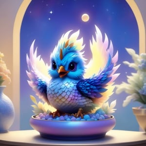 STEAMED CHICKEN IN A POT (masterpiece), (top quality), (best quality), (official art), (beautiful and aesthetic:1.2), (stylish pose), (fractal art:1.3), (pastel theme: 1.2), ppcp, perfect,moonster,more detail XL,Disney pixar style
