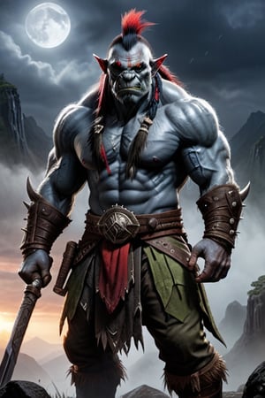 Prompt
a muscular orc with a Dark Blue Mohawk (martial arts master:0.7) battle (Orc:1.2) mafioso, Orc holding a crude spiked club studded. He has red eyes and a bandana. Orc is lord of the rings inspired, but he wields the Orc Axe with fierce determination.
The morning sunrise highlights him with impeccable (cinematic backlighting) as it burns away the morning mist of the jungle. perfectly drawn hands, cinematic scene, dramatic lighting, hyperdetailed photography, soft light, full body portrait, cover. shot on Blackmagic Pocket Cinema Camera 6K Pro and a Sigma Cine Prime 35mm f/1.4 lens (f/4.0, moderate ISO)
