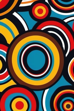 ABSTRACT DESIGN ABORIGINAL CIRCLES AND OTHER SHAPES STYLE