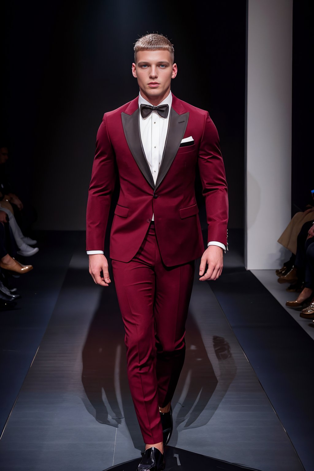 Milan Fashion Week,  fashion runway show,  walking down fashion runway by txhorn75 on Tensor.Art