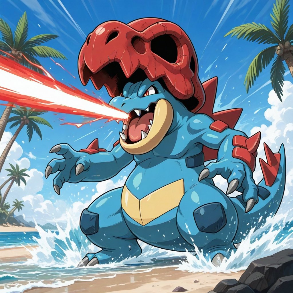 1other,  solo,  Mega_Feraligatr \(Pokemon\) by スライムナイト on Tensor.Art