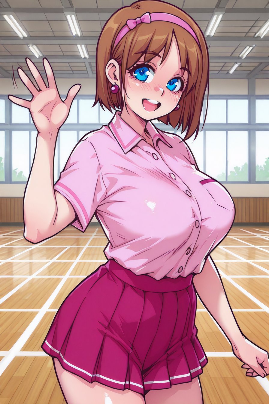 1girl,  brown hair,  blue eyes by Awawa on Tensor.Art