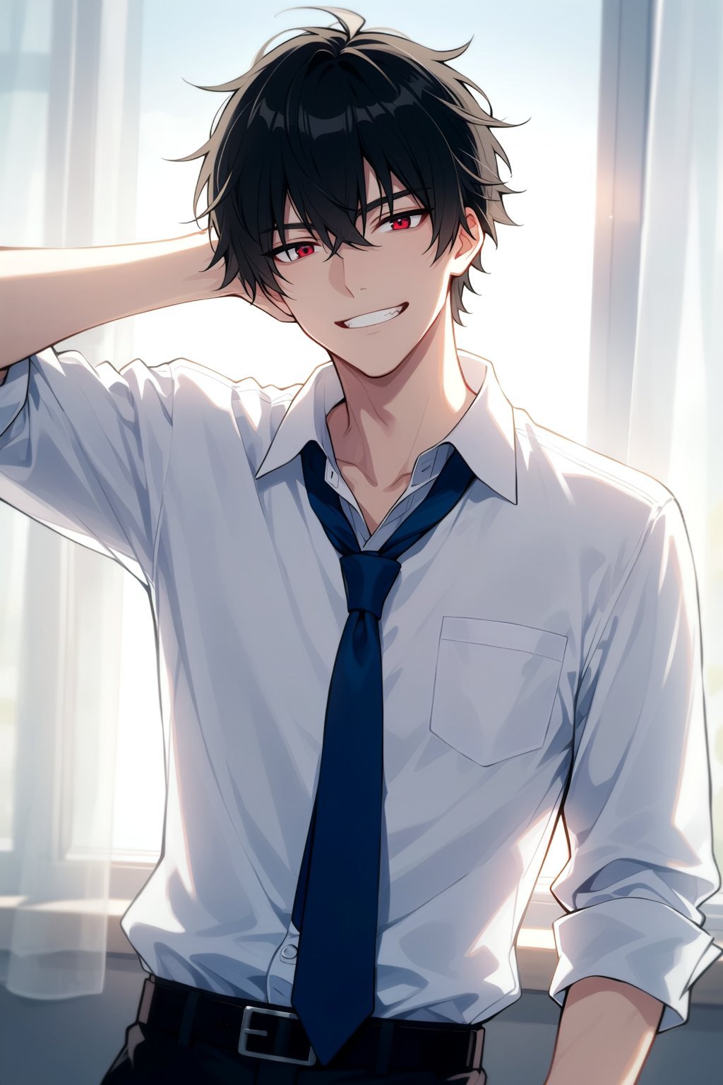 1boy,  male focus,  black hair by 天TIN on Tensor.Art