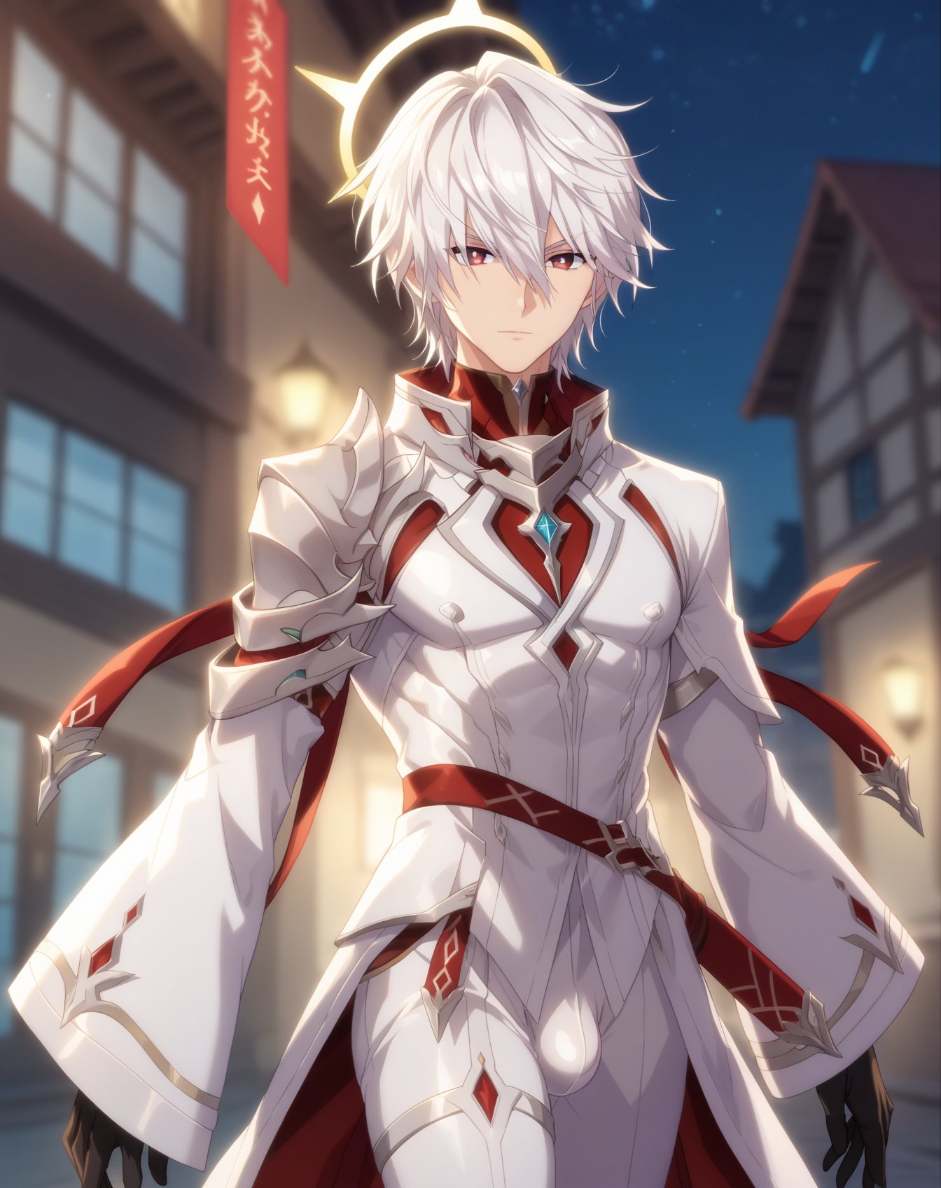 score_9, score_8_up, score_7_up, source_anime, anime screencap, depth of field, rating_safe, BREAK,1boy, solo, yaoi, male focus,looking at viewer, cowboy shot, facing viewer, standing, arms at sides,<lora:elsword_genesis:1> elswordgenesis, halo, <lora:age_slider_v4:2.5> 