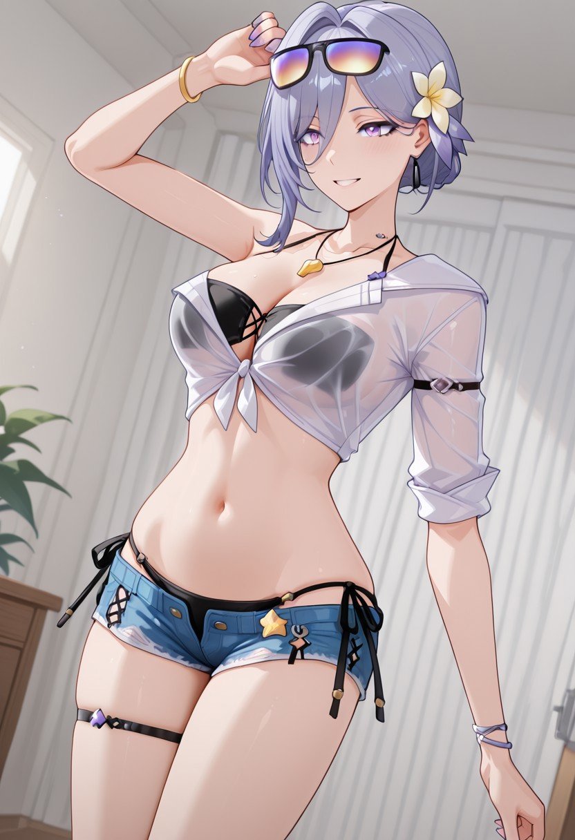 Selene AG,  Seaside Stroll,  pastel purple hair by APC163 on Tensor.Art