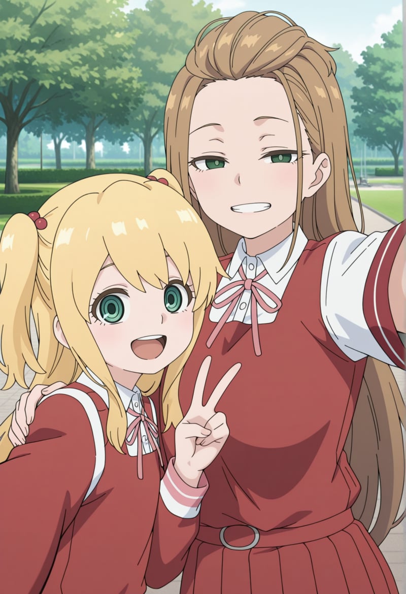 2girls,  selfie,  outdoors by Ttan on Tensor.Art