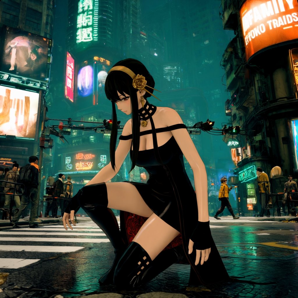 yor briar,  spy x family,  1girl by 鬼畫符 on Tensor.Art