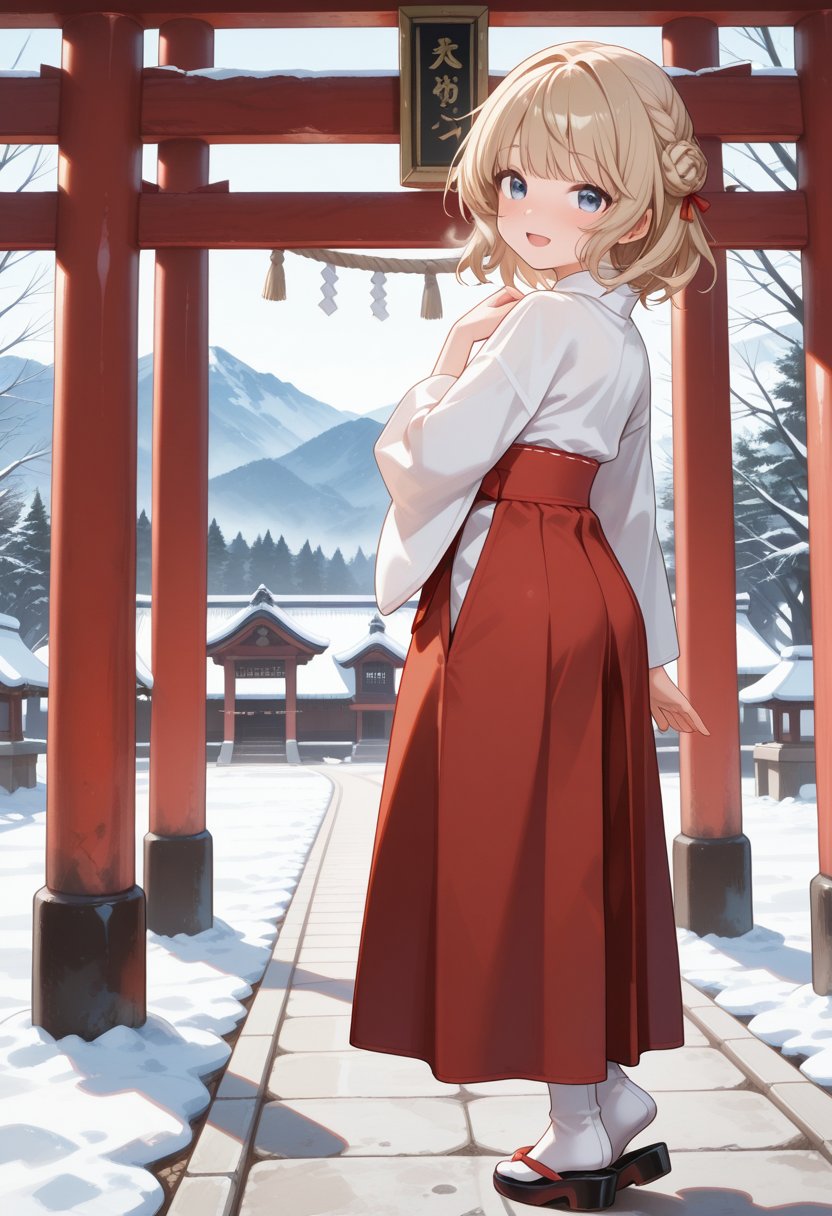 1girl,  solo,  shrine maiden by miaomiao on Tensor.Art