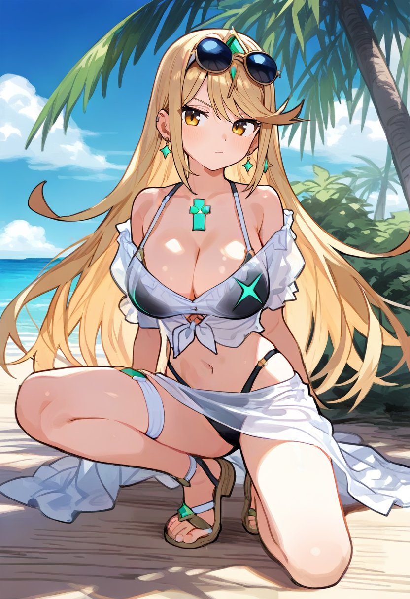 1girl,  mythra \(xenoblade\),  xenoblade chronicles \(series\) by silvermoong on Tensor.Art
