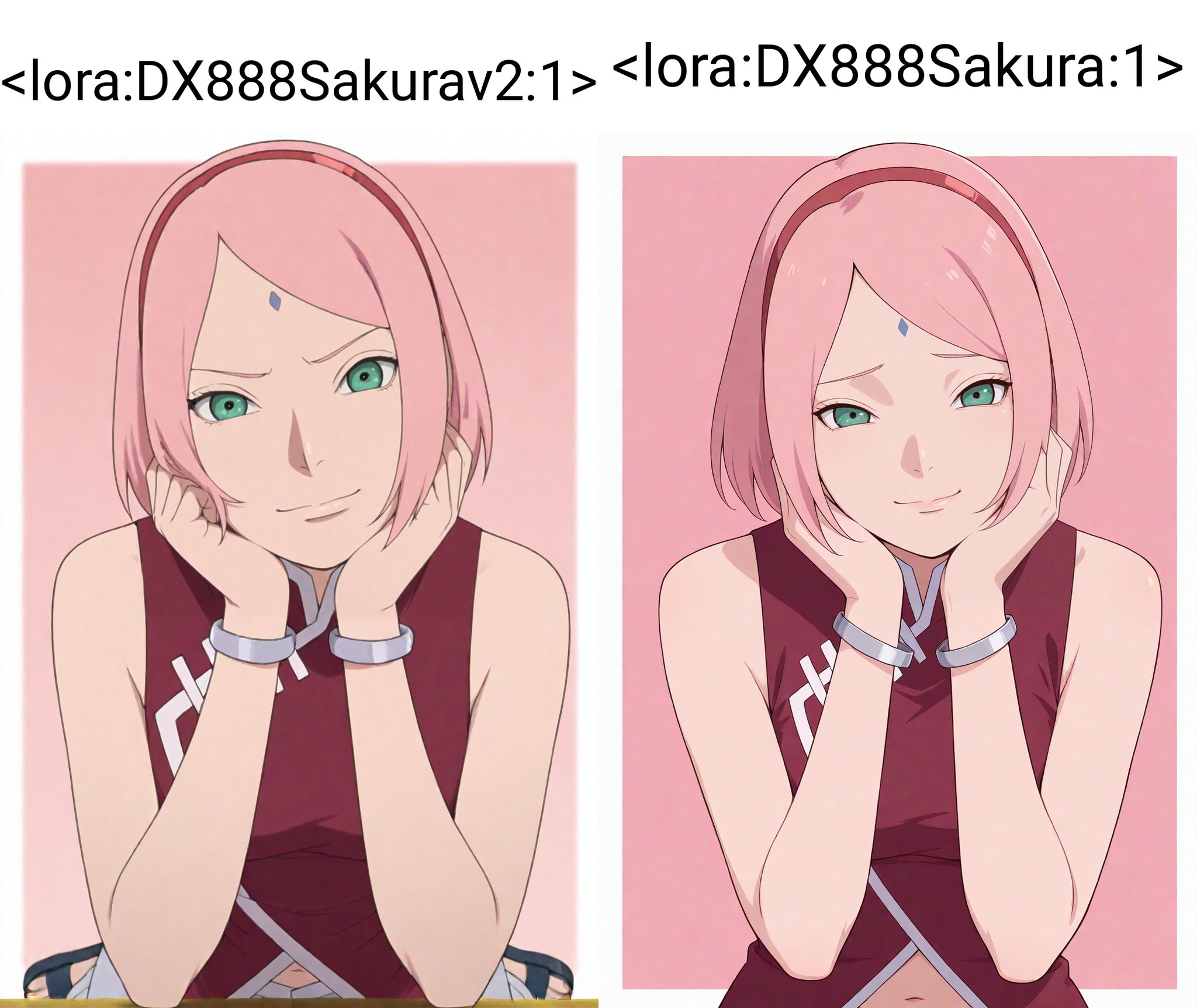 haruno sakura,  pink hair,  green eyes by user_787576927958550898 on Tensor.Art