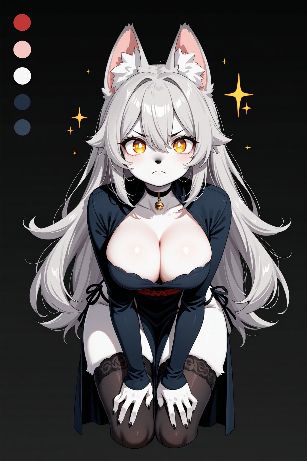 1girl,  black_background,  black_choker by Geekpower on Tensor.Art