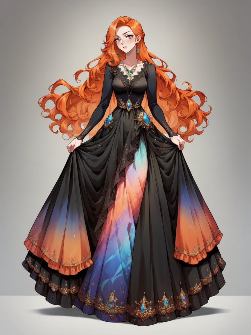 ginger hair,  long hair,  1girl by miaomiao on Tensor.Art