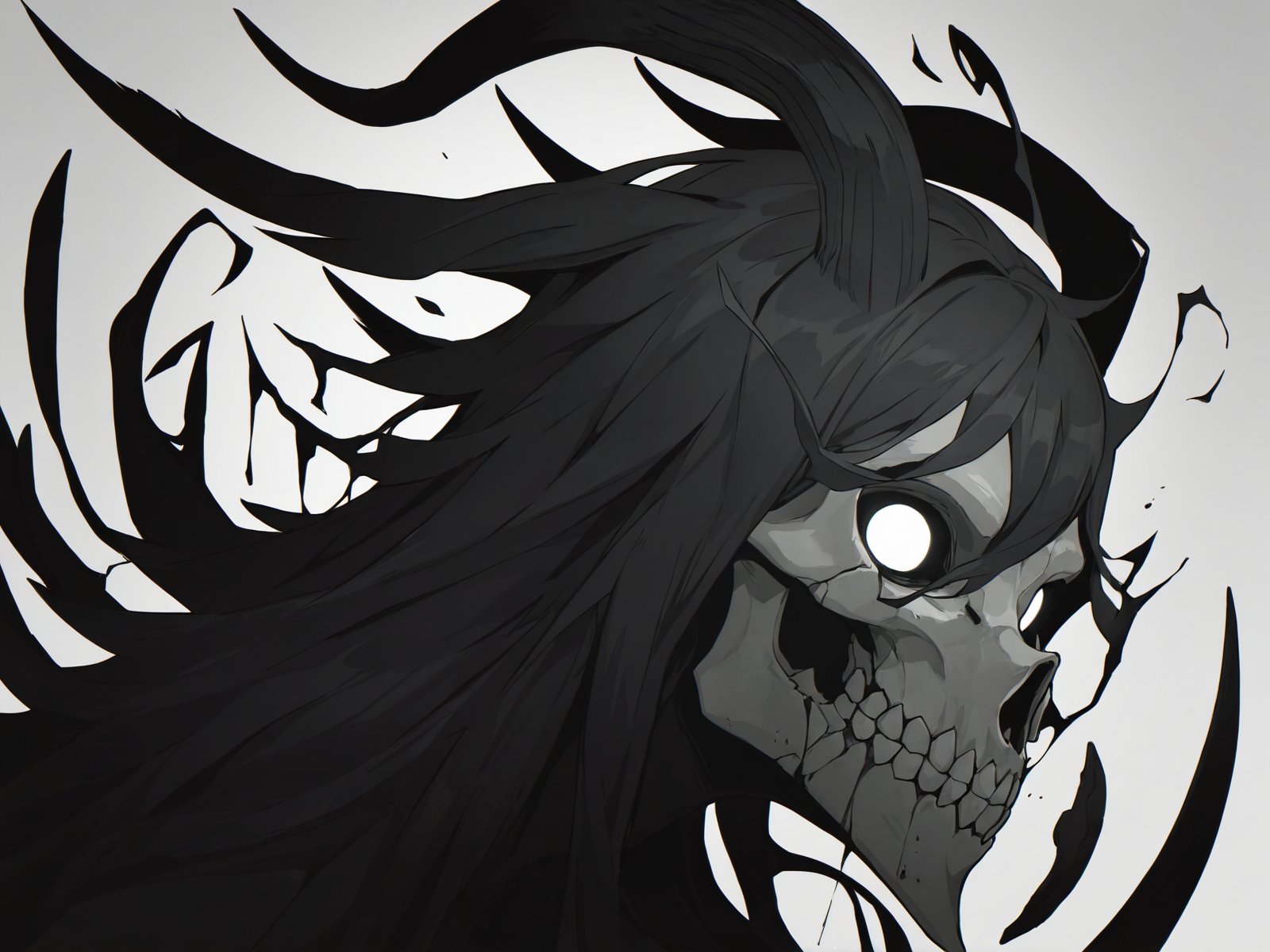 solo,  skull,  white eyes by Relictor on Tensor.Art