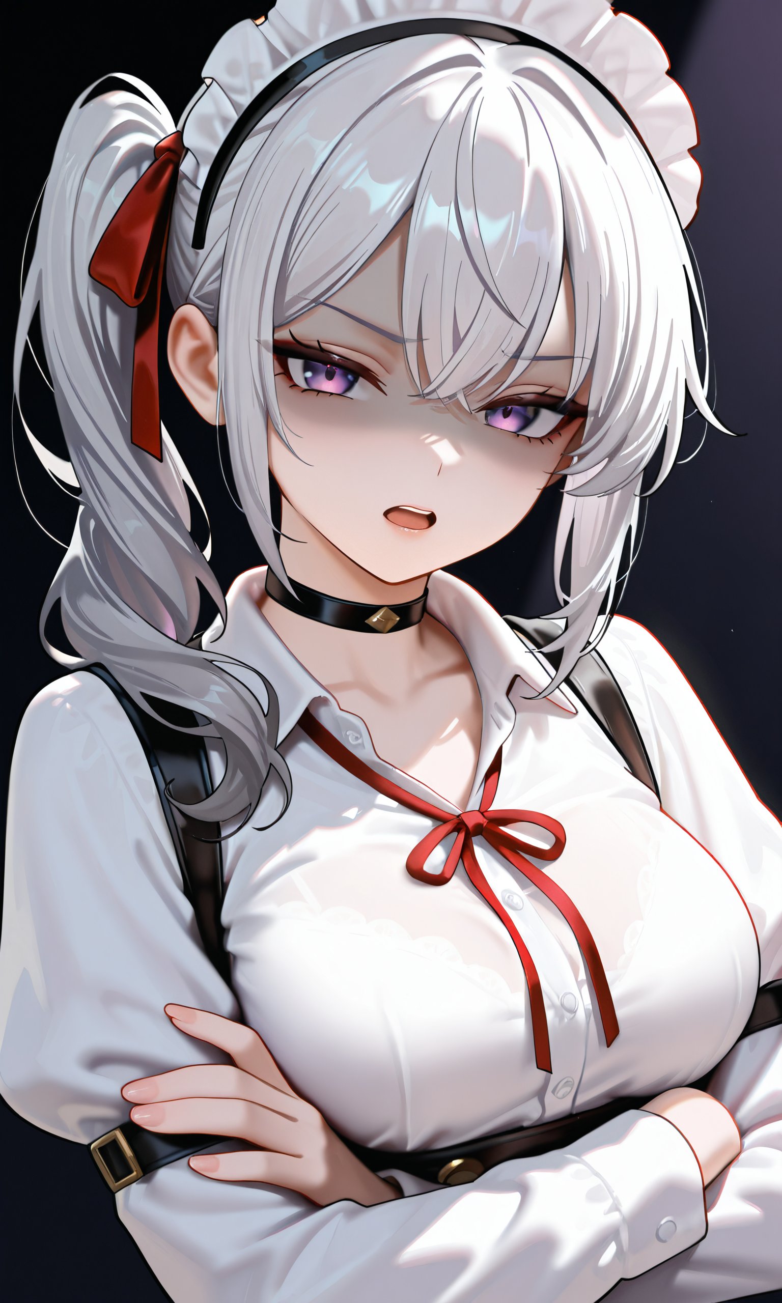 1girl,  solo,  purple eyes by 絃鳥cmddss on Tensor.Art